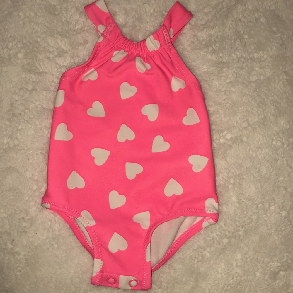 Carters baby girl cross back swimsuit